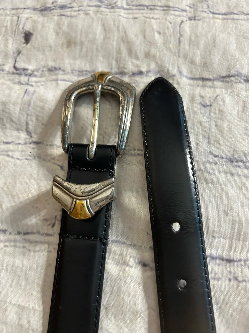VERO CUOIO BROWN LEATHER ITALY MADE  & BLACK WESTERN FULL GRAIN BELTS